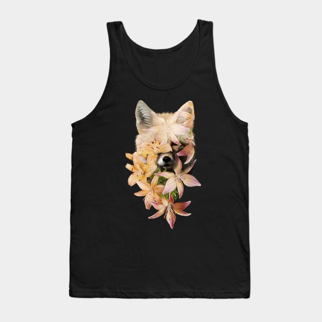 Foxy Flowers Tank Top by astronaut